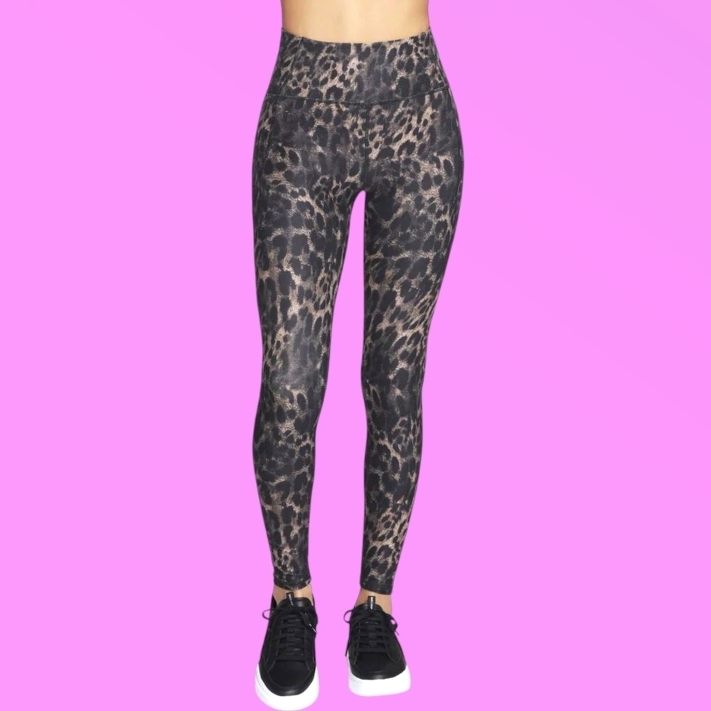 Skechers Diamond Brushed Cheetah High Waisted Legging Size 3XL